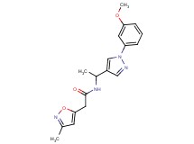 N-{1-[1-(3-methoxyphenyl)-1H-pyrazol-4-yl]ethyl}-2-(3-methylisoxazol-5-yl)acetamide