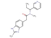 N-methyl-2-(2-methyl-1H-benzimidazol-5-yl)-N-(1-pyridin-3-ylpropyl)acetamide