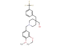 {1-(3-ethoxy-4-methoxybenzyl)-4-[3-(trifluoromethyl)benzyl]-4-piperidinyl}methanol