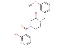 4-[(2-hydroxy-3-pyridinyl)carbonyl]-1-(3-methoxybenzyl)-2-piperazinone