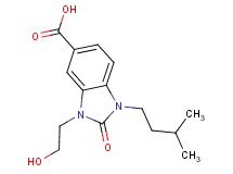3-(2-hydroxyethyl)-1-(3-methylbutyl)-2-oxo-2,3-dihydro-1H-benzimidazole-5-carboxylic acid