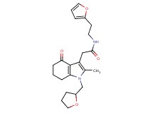 N-[2-(2-furyl)ethyl]-2-[2-methyl-4-oxo-1-(tetrahydro-2-furanylmethyl)-4,5,6,7-tetrahydro-1H-indol-3-yl]acetamide