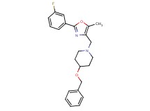 4-(benzyloxy)-1-{[2-(3-fluorophenyl)-5-methyl-1,3-oxazol-4-yl]methyl}piperidine