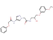 N-[1-(2-{[2-hydroxy-3-(3-methoxyphenoxy)propyl]amino}-2-oxoethyl)-1H-pyrazol-4-yl]-2-phenoxyacetamide