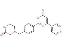 2-{4-[(3-oxopiperazin-1-yl)methyl]phenyl}-6-pyridin-4-ylpyrimidin-4(3H)-one