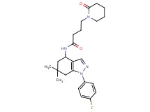 N-[1-(4-fluorophenyl)-6,6-dimethyl-4,5,6,7-tetrahydro-1H-indazol-4-yl]-4-(2-oxo-1-piperidinyl)butanamide