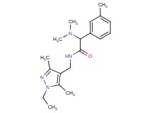 2-(dimethylamino)-N-[(1-ethyl-3,5-dimethyl-1H-pyrazol-4-yl)methyl]-2-(3-methylphenyl)acetamide