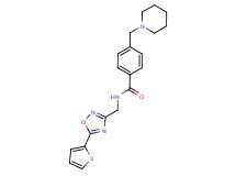 4-(1-piperidinylmethyl)-N-{[5-(2-thienyl)-1,2,4-oxadiazol-3-yl]methyl}benzamide