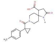 8-{[1-(4-methylphenyl)cyclopropyl]carbonyl}-2-oxo-1,8-diazaspiro[4.5]decane-4-carboxylic acid