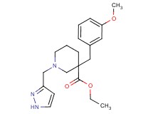 ethyl 3-(3-methoxybenzyl)-1-(1H-pyrazol-3-ylmethyl)-3-piperidinecarboxylate
