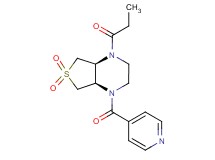 (4aS*,7aR*)-1-isonicotinoyl-4-propionyloctahydrothieno[3,4-b]pyrazine 6,6-dioxide