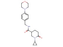 1-cyclopropyl-N-[4-(4-morpholinyl)benzyl]-6-oxo-3-piperidinecarboxamide