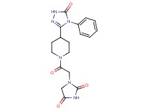 1-{2-oxo-2-[4-(5-oxo-4-phenyl-4,5-dihydro-1H-1,2,4-triazol-3-yl)piperidin-1-yl]ethyl}imidazolidine-2,4-dione