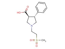 (3S*,4R*)-1-[2-(methylsulfonyl)ethyl]-4-phenyl-3-pyrrolidinecarboxylic acid