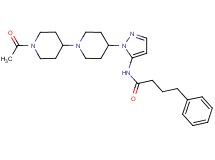 N-[1-(1'-acetyl-1,4'-bipiperidin-4-yl)-1H-pyrazol-5-yl]-4-phenylbutanamide