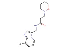 N-[(8-methylimidazo[1,2-a]pyridin-3-yl)methyl]-3-(1,2-oxazinan-2-yl)propanamide