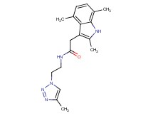 N-[2-(4-methyl-1H-1,2,3-triazol-1-yl)ethyl]-2-(2,4,7-trimethyl-1H-indol-3-yl)acetamide