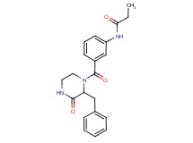 N-{3-[(2-benzyl-3-oxopiperazin-1-yl)carbonyl]phenyl}propanamide