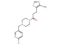 1-[(6-chloro-3-pyridinyl)methyl]-4-[3-(4-methyl-1,3-thiazol-5-yl)propanoyl]piperazine