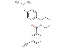 3-[(2-{4-[(dimethylamino)methyl]phenyl}-1-piperidinyl)carbonyl]benzonitrile