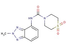 N-(2-methyl-2H-1,2,3-benzotriazol-4-yl)thiomorpholine-4-carboxamide 1,1-dioxide