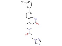 N-(3'-methyl-3-biphenylyl)-1-[3-(1H-1,2,4-triazol-1-yl)propanoyl]-3-piperidinecarboxamide
