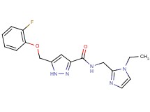 N-[(1-ethyl-1H-imidazol-2-yl)methyl]-5-[(2-fluorophenoxy)methyl]-1H-pyrazole-3-carboxamide