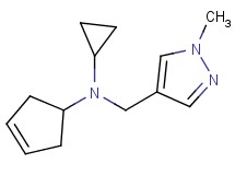 N-cyclopropyl-N-[(1-methyl-1H-pyrazol-4-yl)methyl]cyclopent-3-en-1-amine