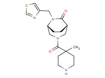 rel-(1S,5R)-3-[(4-methyl-4-piperidinyl)carbonyl]-6-(1,3-thiazol-4-ylmethyl)-3,6-diazabicyclo[3.2.2]nonan-7-one hydrochloride
