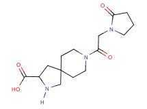 8-[(2-oxo-1-pyrrolidinyl)acetyl]-2,8-diazaspiro[4.5]decane-3-carboxylic acid
