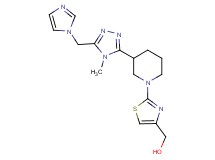 (2-{3-[5-(1H-imidazol-1-ylmethyl)-4-methyl-4H-1,2,4-triazol-3-yl]piperidin-1-yl}-1,3-thiazol-4-yl)methanol