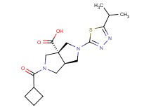 (3aR*,6aR*)-2-(cyclobutylcarbonyl)-5-(5-isopropyl-1,3,4-thiadiazol-2-yl)hexahydropyrrolo[3,4-c]pyrrole-3a(1H)-carboxylic acid