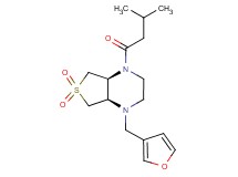 (4aS*,7aR*)-1-(3-furylmethyl)-4-(3-methylbutanoyl)octahydrothieno[3,4-b]pyrazine 6,6-dioxide