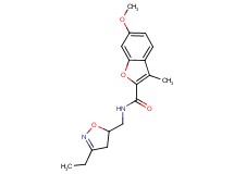 N-[(3-ethyl-4,5-dihydroisoxazol-5-yl)methyl]-6-methoxy-3-methyl-1-benzofuran-2-carboxamide