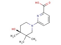 6-[(4S*)-4-hydroxy-3,3,4-trimethylpiperidin-1-yl]pyridine-2-carboxylic acid
