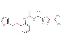 N-[2-(2-furylmethoxy)phenyl]-N'-[1-(5-isopropyl-1,3,4-oxadiazol-2-yl)ethyl]urea