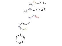 2-(dimethylamino)-2-(2-fluorophenyl)-N-[(2-phenyl-1,3-thiazol-5-yl)methyl]acetamide