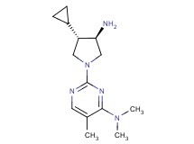 2-[rel-(3R,4S)-3-amino-4-cyclopropyl-1-pyrrolidinyl]-N,N,5-trimethyl-4-pyrimidinamine dihydrochloride