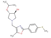 (3S*,4S*)-4-isopropoxy-1-({5-methyl-2-[4-(methylthio)phenyl]-1,3-oxazol-4-yl}methyl)pyrrolidin-3-ol