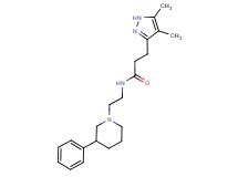 3-(4,5-dimethyl-1H-pyrazol-3-yl)-N-[2-(3-phenylpiperidin-1-yl)ethyl]propanamide