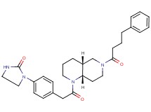 1-(4-{2-oxo-2-[(4aR*,8aS*)-6-(4-phenylbutanoyl)octahydro-1,6-naphthyridin-1(2H)-yl]ethyl}phenyl)-2-imidazolidinone