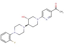 1-(6-{(3R*,4R*)-4-[4-(2-fluorophenyl)-1-piperazinyl]-3-hydroxy-1-piperidinyl}-3-pyridinyl)ethanone