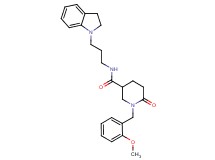 N-[3-(2,3-dihydro-1H-indol-1-yl)propyl]-1-(2-methoxybenzyl)-6-oxo-3-piperidinecarboxamide