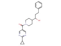 1-{1-[(2-cyclopropyl-5-pyrimidinyl)carbonyl]-4-piperidinyl}-3-phenyl-1-propanol