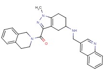3-(3,4-dihydro-2(1H)-isoquinolinylcarbonyl)-1-methyl-N-(3-quinolinylmethyl)-4,5,6,7-tetrahydro-1H-indazol-5-amine