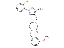 4-{[2-(2-chlorophenyl)-5-methyl-1,3-oxazol-4-yl]methyl}-1-(3-methoxybenzyl)-2-piperazinone
