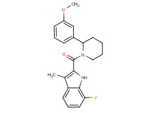 7-fluoro-2-{[2-(3-methoxyphenyl)-1-piperidinyl]carbonyl}-3-methyl-1H-indole