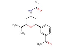N-[(2S*,4R*,6R*)-2-(3-acetylphenyl)-6-isopropyltetrahydro-2H-pyran-4-yl]acetamide