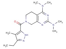 7-[(3-ethyl-4-methyl-1H-pyrazol-5-yl)carbonyl]-N,N,N',N'-tetramethyl-5,6,7,8-tetrahydropyrido[3,4-d]pyrimidine-2,4-diamine