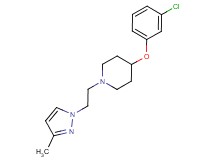 4-(3-chlorophenoxy)-1-[2-(3-methyl-1H-pyrazol-1-yl)ethyl]piperidine trifluoroacetate